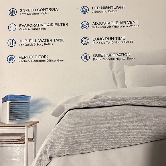 NEW - Arctos Mini Personal Arctic Air Portable Air Conditioner - Picture 6 of 12